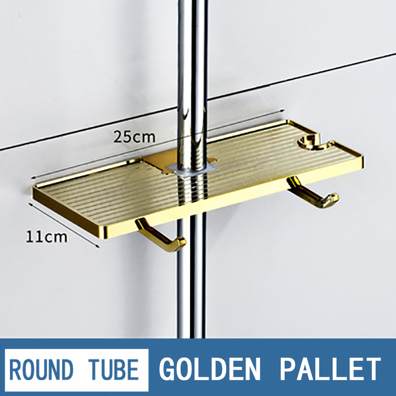 Wall Household Item Bathroom Shower Holder Rack Organizer Bathroom Shelf Shampoo Tray Stand No Drilling Floating Shelf for Shelf: green