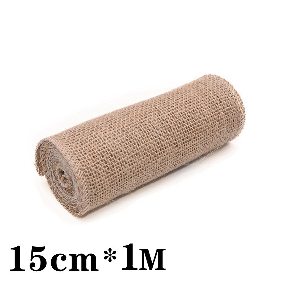 5M 6mm-50mm Natürliche Jute Band Bogen Handwerk DIY Jahrgang Jute Sackleinen Stoff Geschenkpapier NäHenne Party Hochzeit Weihnachten Decortion: Gold