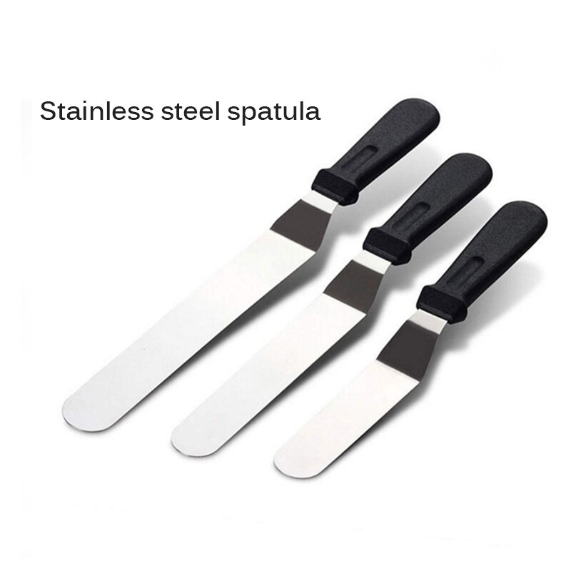 Outils de décoration de gâteaux outils de pâtisserie et de cuisson en acier inoxydable spatule à crème portable accessoires pour beurre à gâteau outils de cuisson