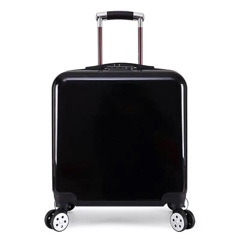 Trendy Trolley Case Universele Wiel 20 Inch Mode Eenvoudige Effen Kleur Student Boarding Koffer Unisex Kleine Trolley Case