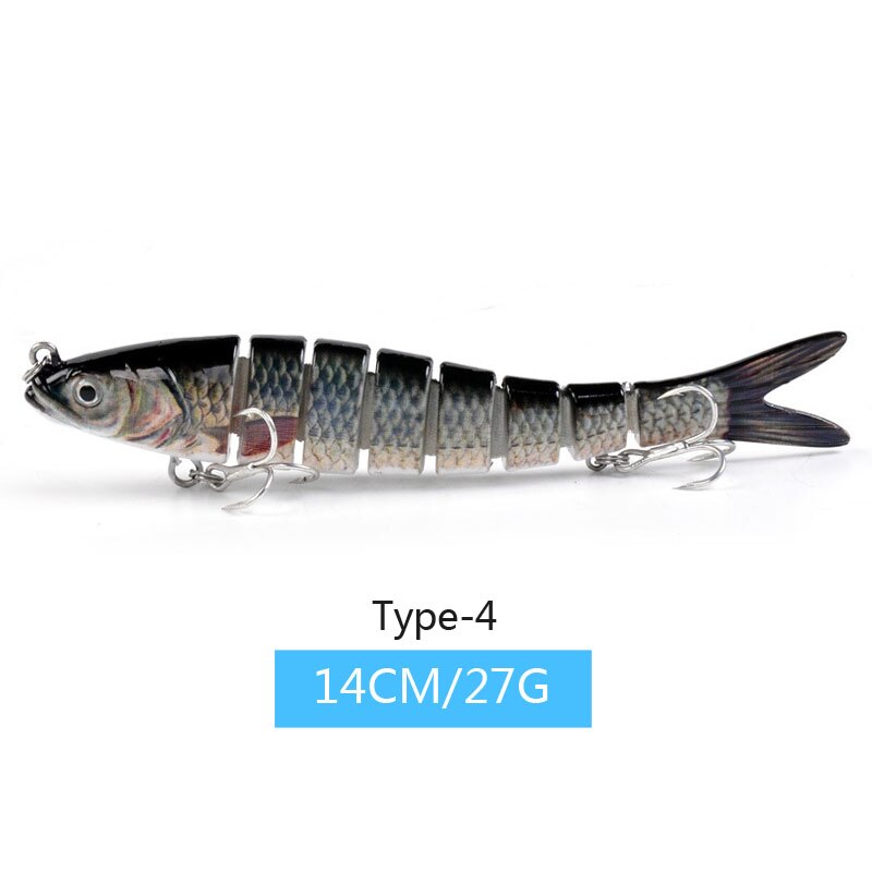 14cm 23g 8 Segment Köder Sinking Wobbler Angeln Lockt Harte Künstliche Gelenk Crankbait Swimbait Für Angelgerät Locken: 4