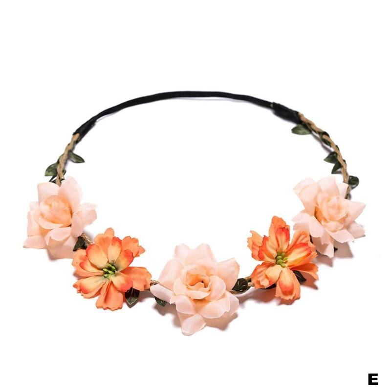 2022 Garland Headdress Flower Crowns Beach Wedding Accessories Floral Wreaths Girl Hair Flower Headband Garland N4E4: E