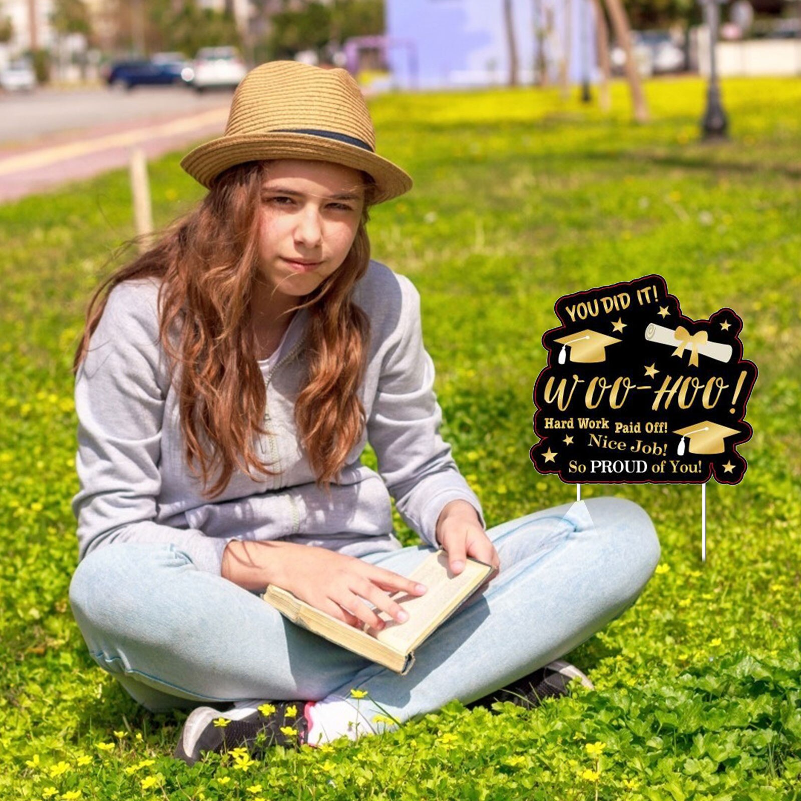 Afstuderen Veld Teken Post Decoratie -Gefeliciteerd Met Afstuderen Decoración De Habitación Декор Для Комнаты