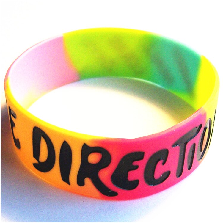 1pc one direction music band 1D silicone rubber bracelet wristband: Antique Copper Plated