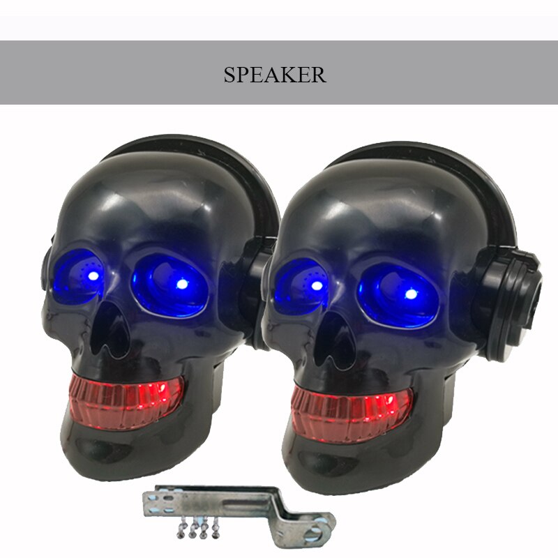 Motorcycle skull loudspeaker With Bluetooth MP3 waterproof Subwoofer Mobile phone call vehicle Electric vehicle Anti theft Color: 10