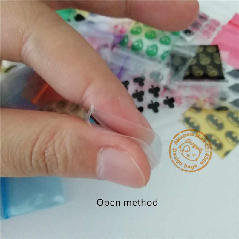50 100 Stuks Mini Zip Lock Baggies Kleine Seal Resealable Zip Bag 4:20 Zwarte Zakken 175175 M06