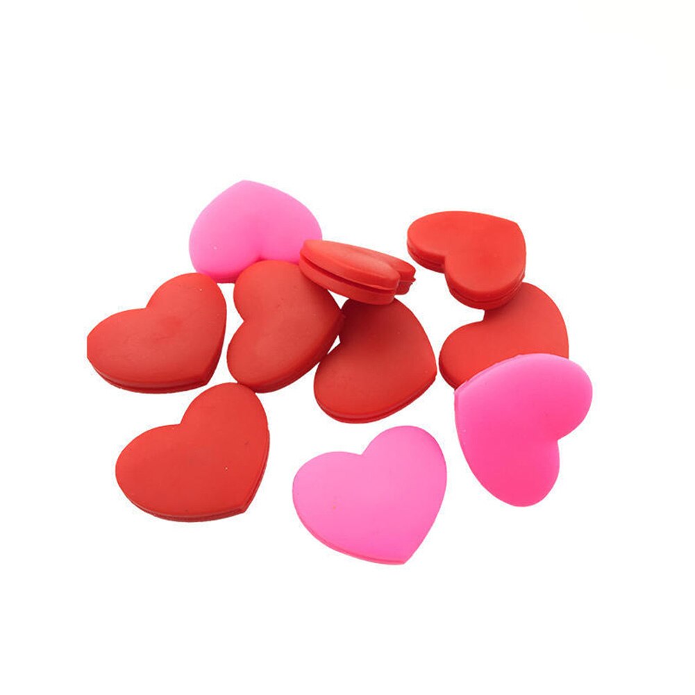 1pc Silicone Heart-Shaped Raqueta Vibration Dampeners To Reduce 2 Colors