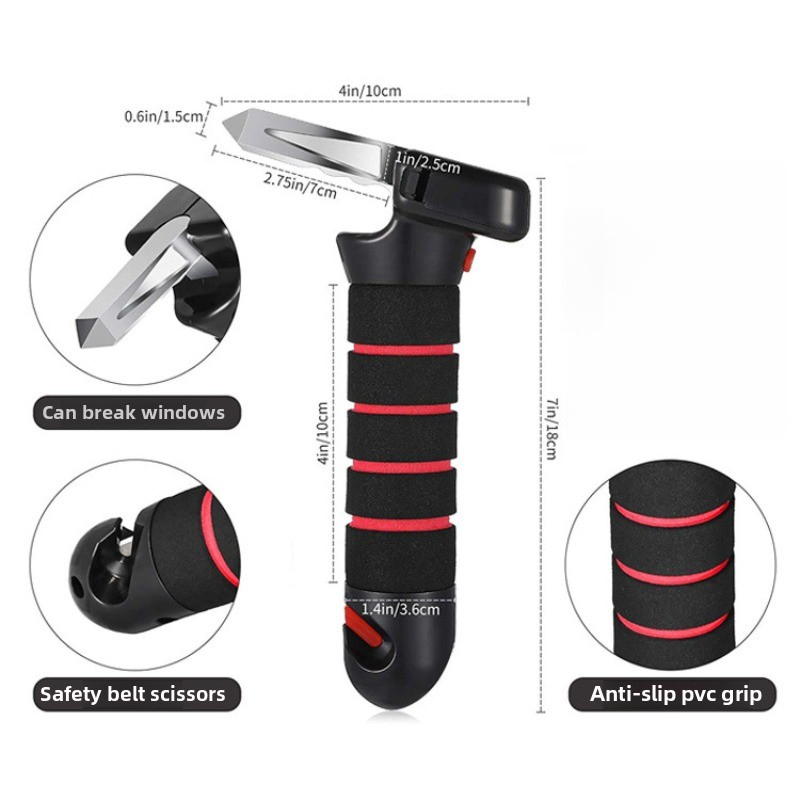 2 in 1 dørhåndtak multifunksjonshåndtak for kjøretøy vindusbryter bærbar bil svamphåndtak for bil
