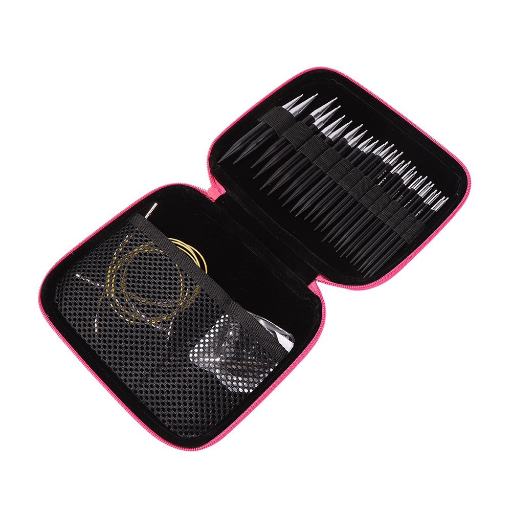 Circular Knitting Needles Set Interchangeable Crochet Hook Needles Aluminum Crochet Yarn Knitting Kit DIY Weaving Sewing Crafts