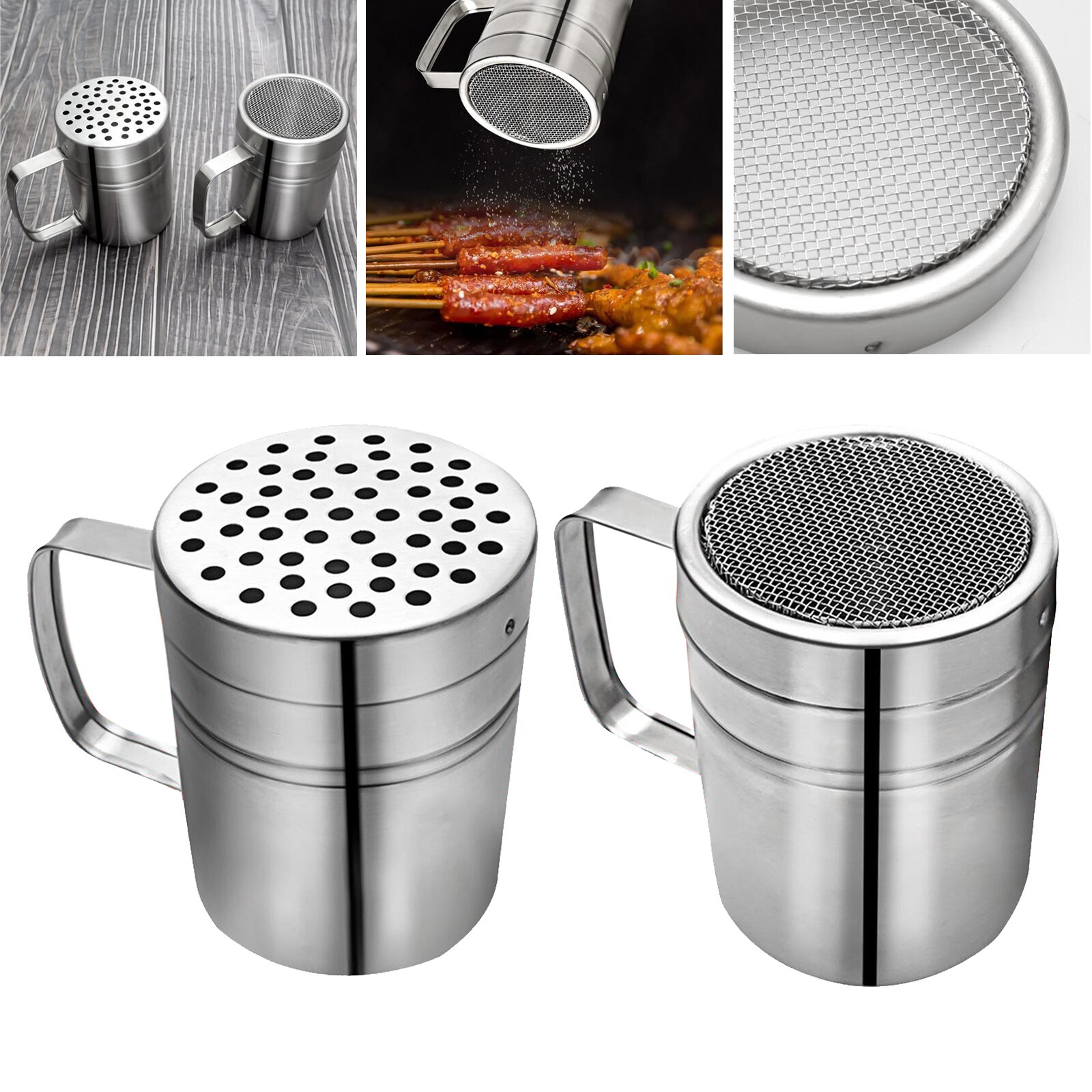 Spice Tins Storage Spice Containers for Pepper Salt Sugar Indoor Outdoor BBQ Cooking Supplies