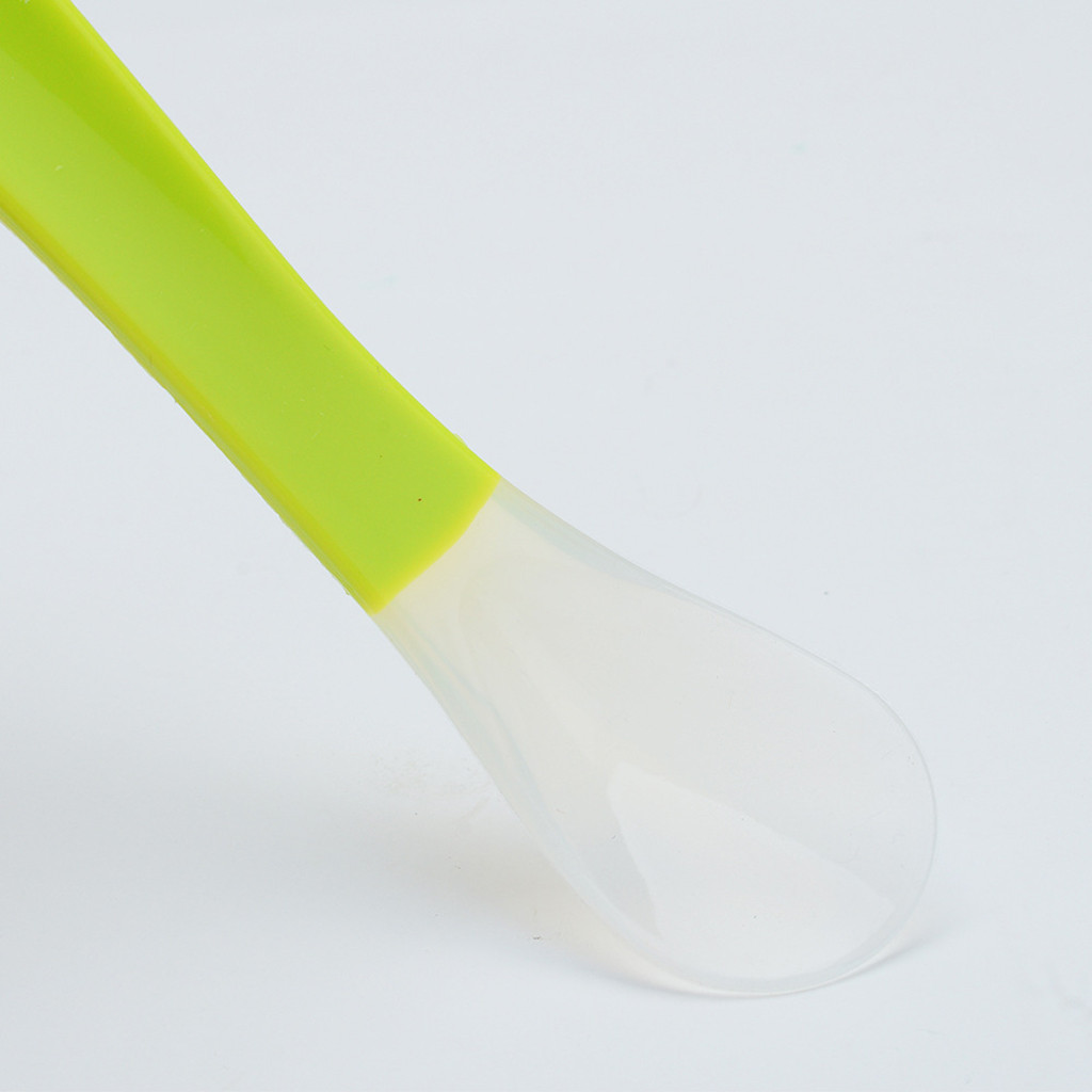 Cucharas de mango de cuchara coloridas utensilios de cuchara de bebé utensilios de cocina Mango antideslizante para aprender vajilla # CL30