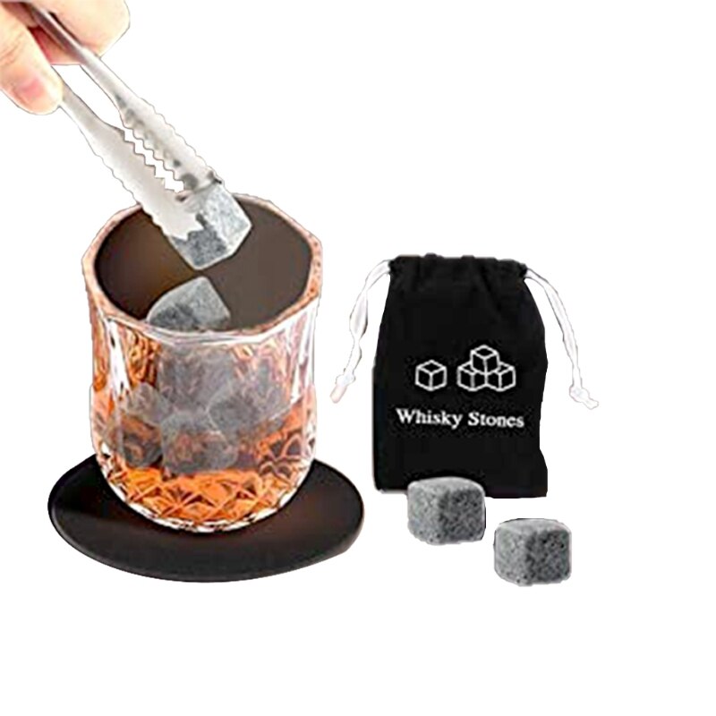 Bourbon Whiskey stone Set - rock whiskey cooling stone - Scotch glass box - wisky stones Set