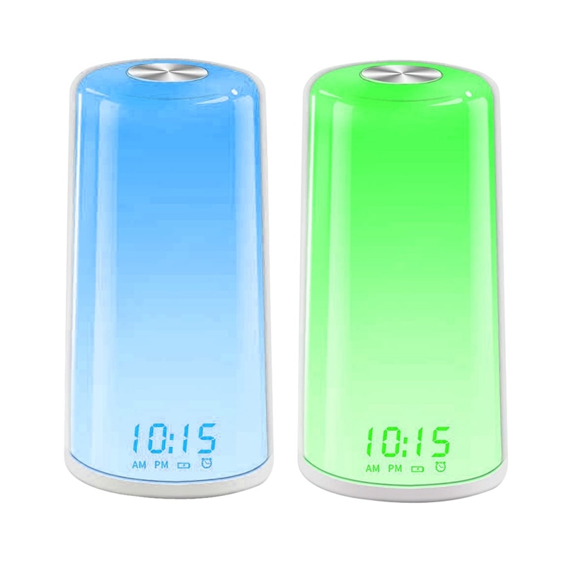 Sunrise Alarm Clock Press-Sensitive Beside Lamp with Dimmable Warm White Night Light for Living Room Bedroom(EU Plug)