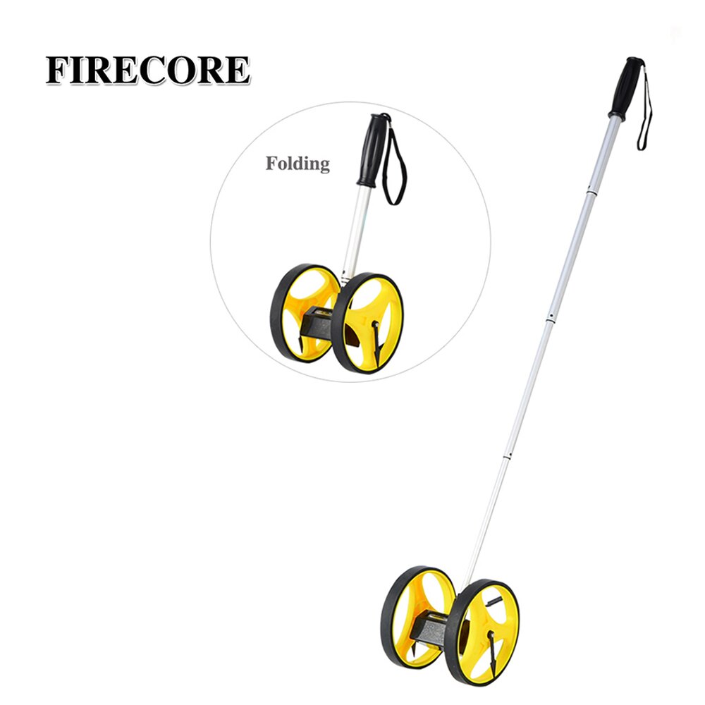 Rueda de Medición de distancia plegable FIRECORE 9999M doble rueda fácil de llevar con pantalla Digital