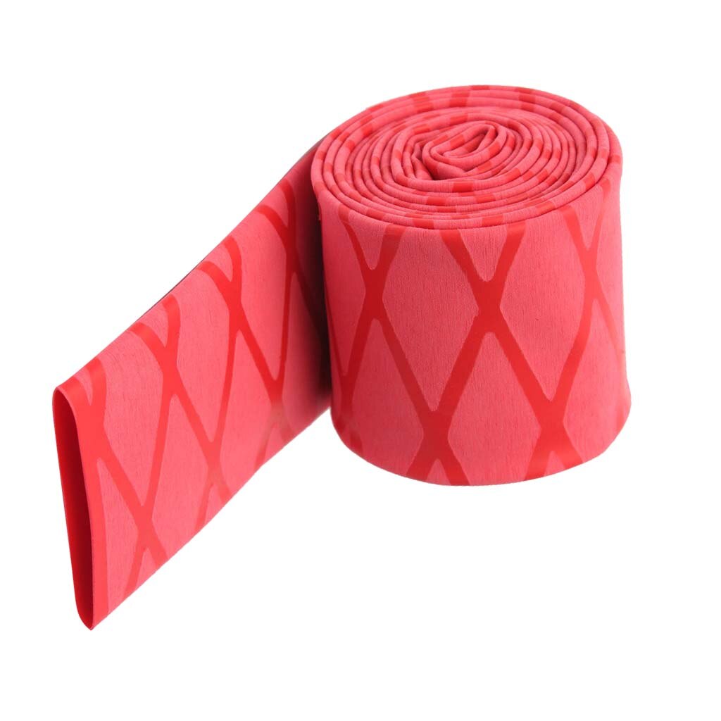 Shrink Non-Slip Silicone Rubber Fishing Rod Protective Grip Tube Fishing Rod Racket Sleeving Handle Heat Shrink Wrap Tube: Red 1Mx0.3cm