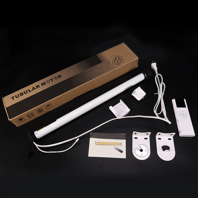 Elektrische Gordijn Set Ac 100-240V Elektrische Rolgordijn Motor Blind Buismotor Kit Afstandsbediening (Us plug)