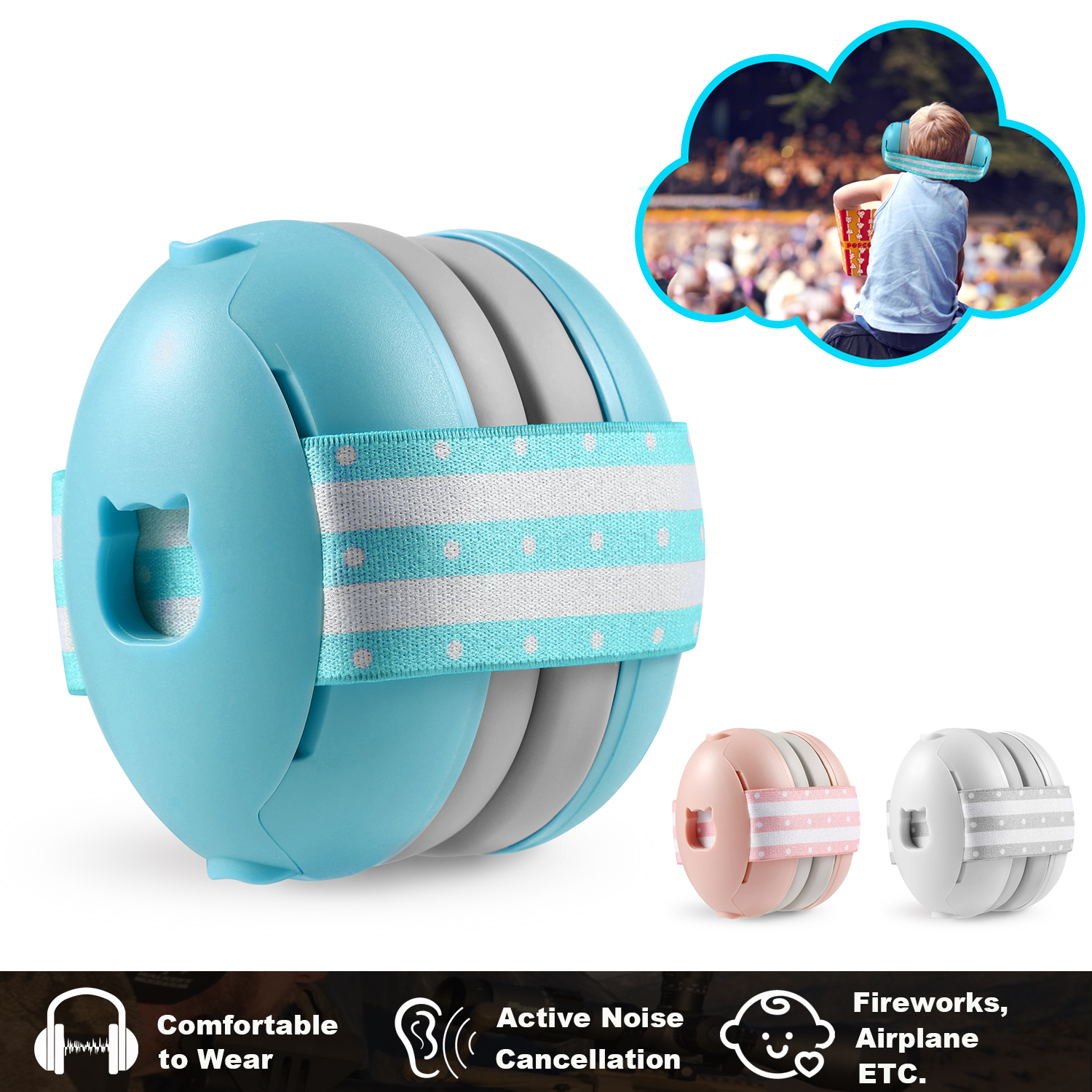 C10 Baby Ear Protection for Newborn Noise Cancelling Headphones for Babies Noise ReductionEarmufs Travel