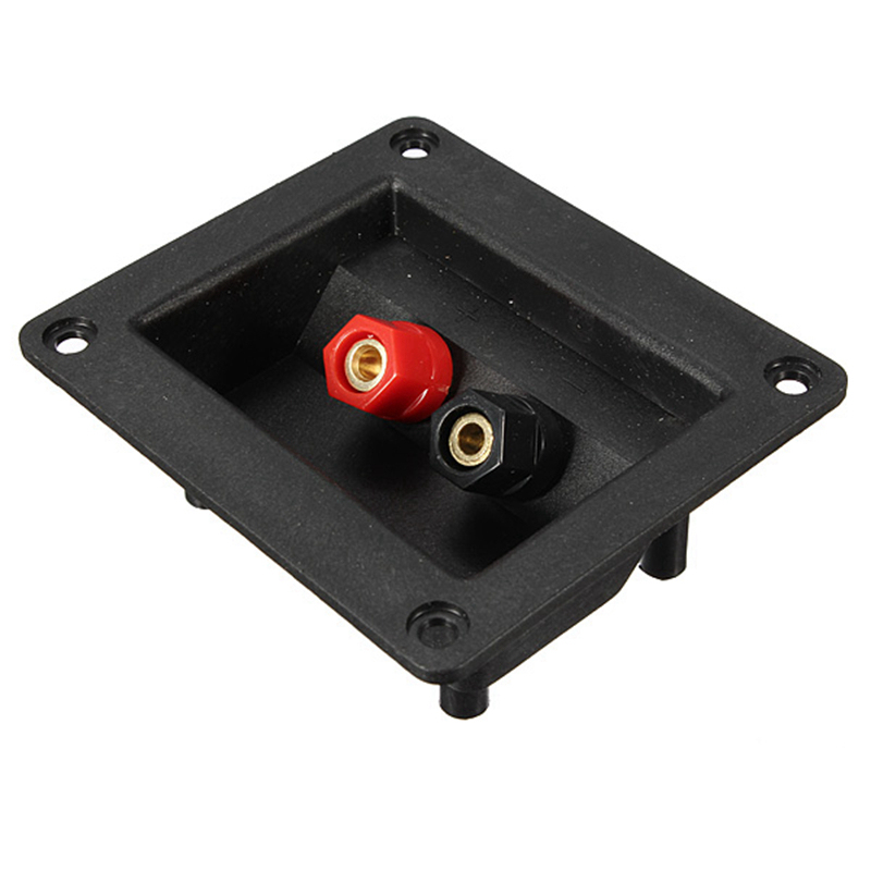 LEORY Speaker Terminal Board Square Gold plated Binding Post Type Speaker Box Terminal Cup Wire Cable Box Connector