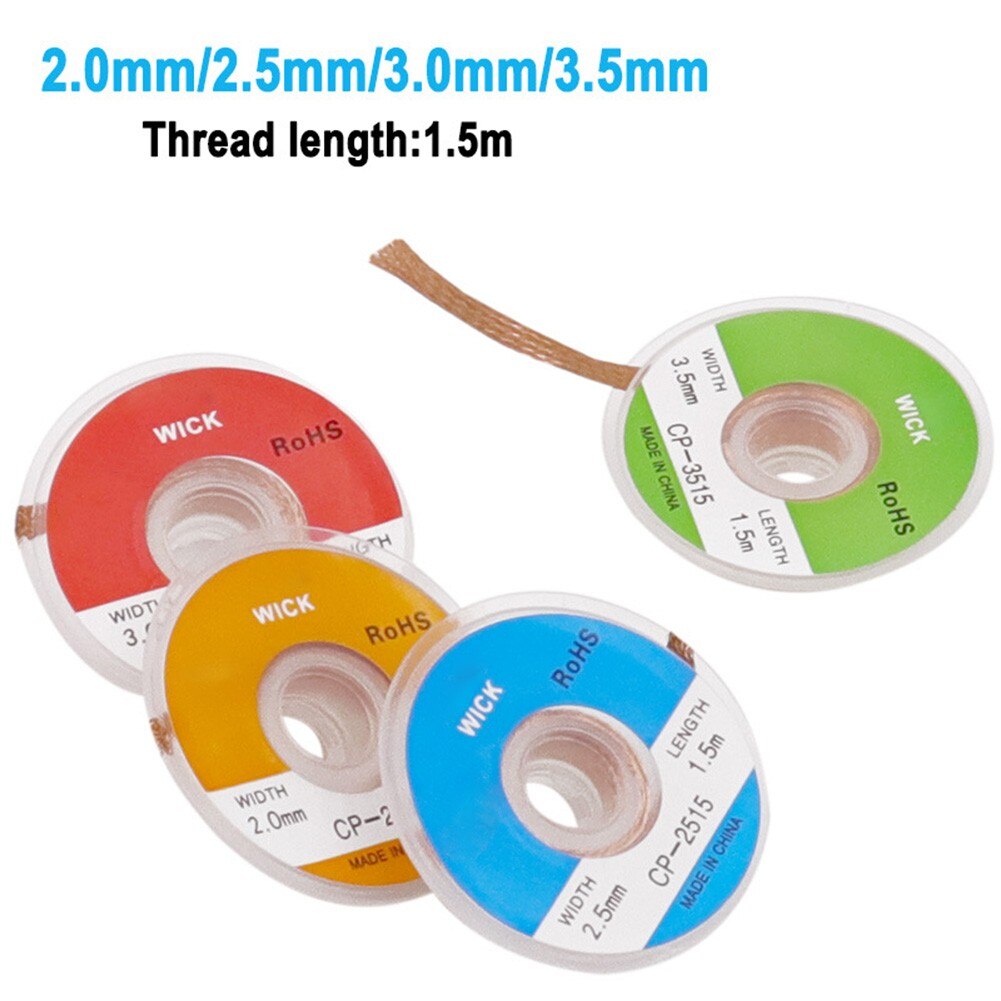 Suction Wire CP/CP-2515/CP-3015/CP-3515 2/2.5/3/3.5mm Desoldering Braid Solder Remover Copper Core Spool Wire Cable