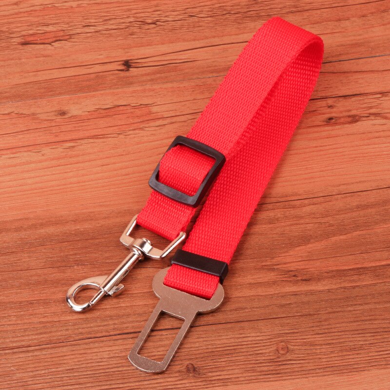 Huisdier Hond Autogordel Universele Praktische Hond Kat Pet Veiligheid Verstelbare Autogordel Harness Leash Reizen Clip Bandjes: red