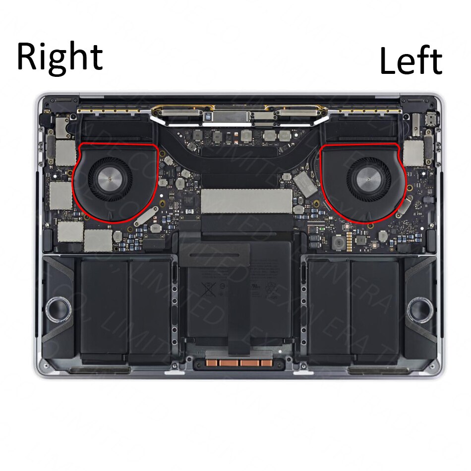 Laptop A1989 CPU Fan 923-02580 923-02581 for MacBook Pro A1989 13" TouchBar Left and Right Fan Year