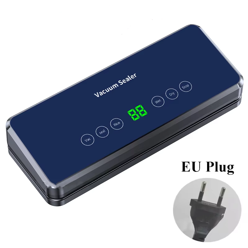 Vakuumforseglingsmaskine til konservering af frisk mad, lille automatisk kommerciel emballage vakuumforseglingsmaskine: Sølvgrå