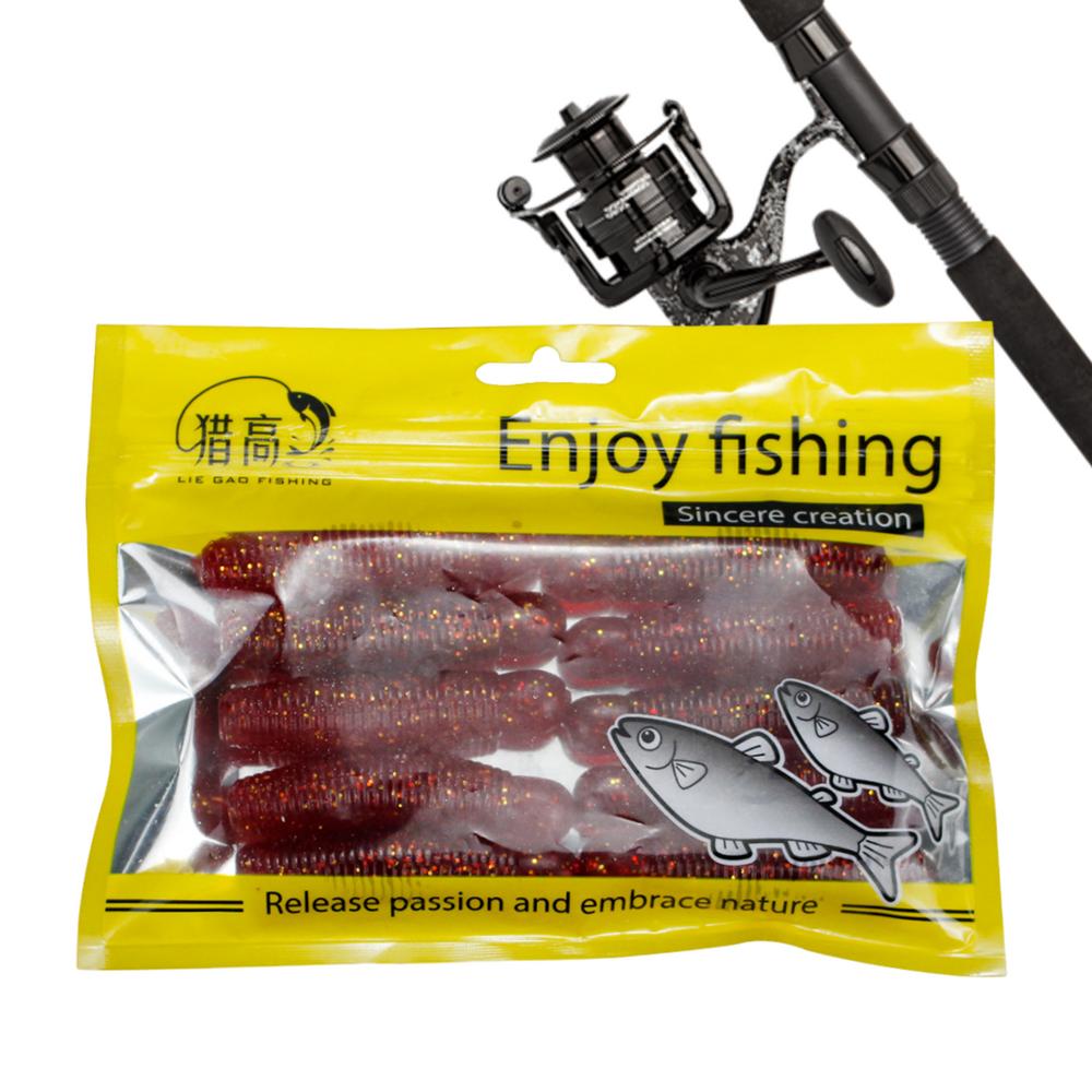 Maden Visaas 10 Stuks Zachte Maden Aas Precieze Zinkende Snelheid Effectief Visaas Voor Bas: GRIJS