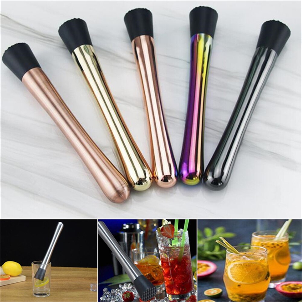 Cocktail Muddle Stainless Steel Bar Mixer Ice Crushing Tools DIY Drink Fruit Mojito Cocktail Muddlers Crusher Barware Bar Tool