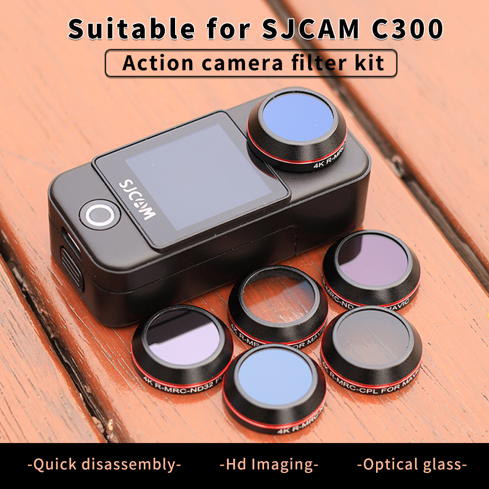 Lens Filter For SJCAM C300 Sports Camera Lens UV/CPL/NDPL Filter Optical Glass Protective Cover Filter Set Accessories
