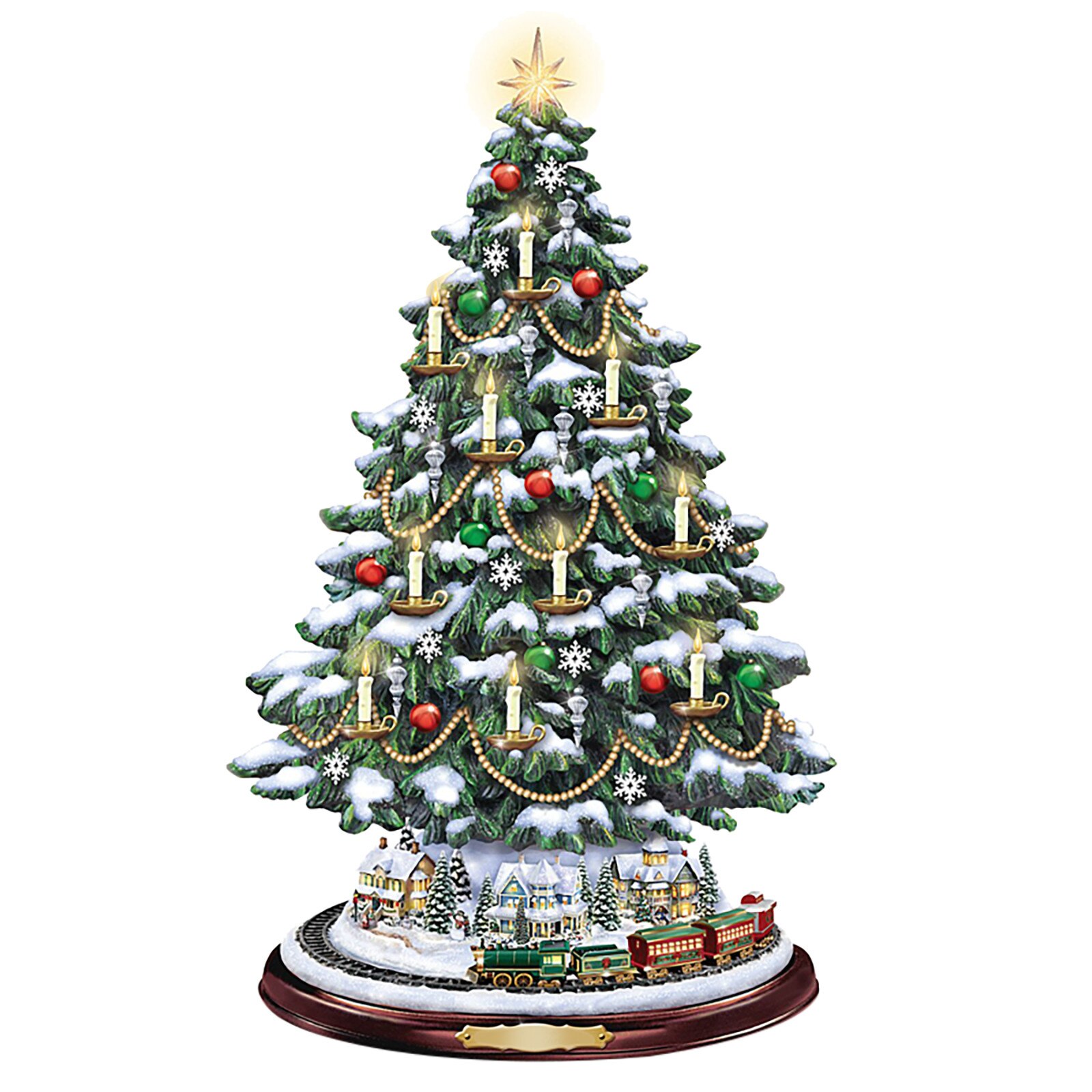 Kerstboom Roterende Sculptuur Trein Decoraties Plakken Venster Plakken Stickers Kerst Decoraties Voor Huis Рождество # W: A