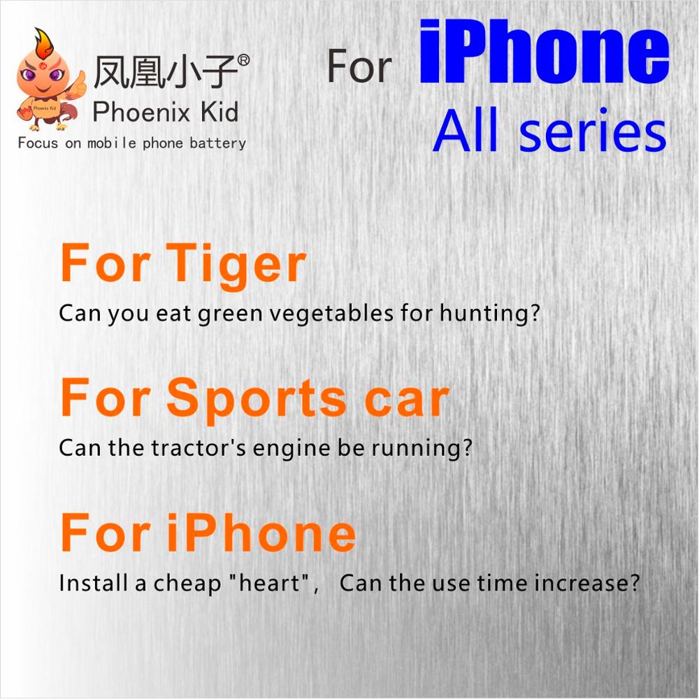 Phoenix Kid Original pour Apple iPhone 5 5 S/5C 6 6S 7 batterie remplacement téléphone portable bateria réel haute capacité Kit de réparation gratuit