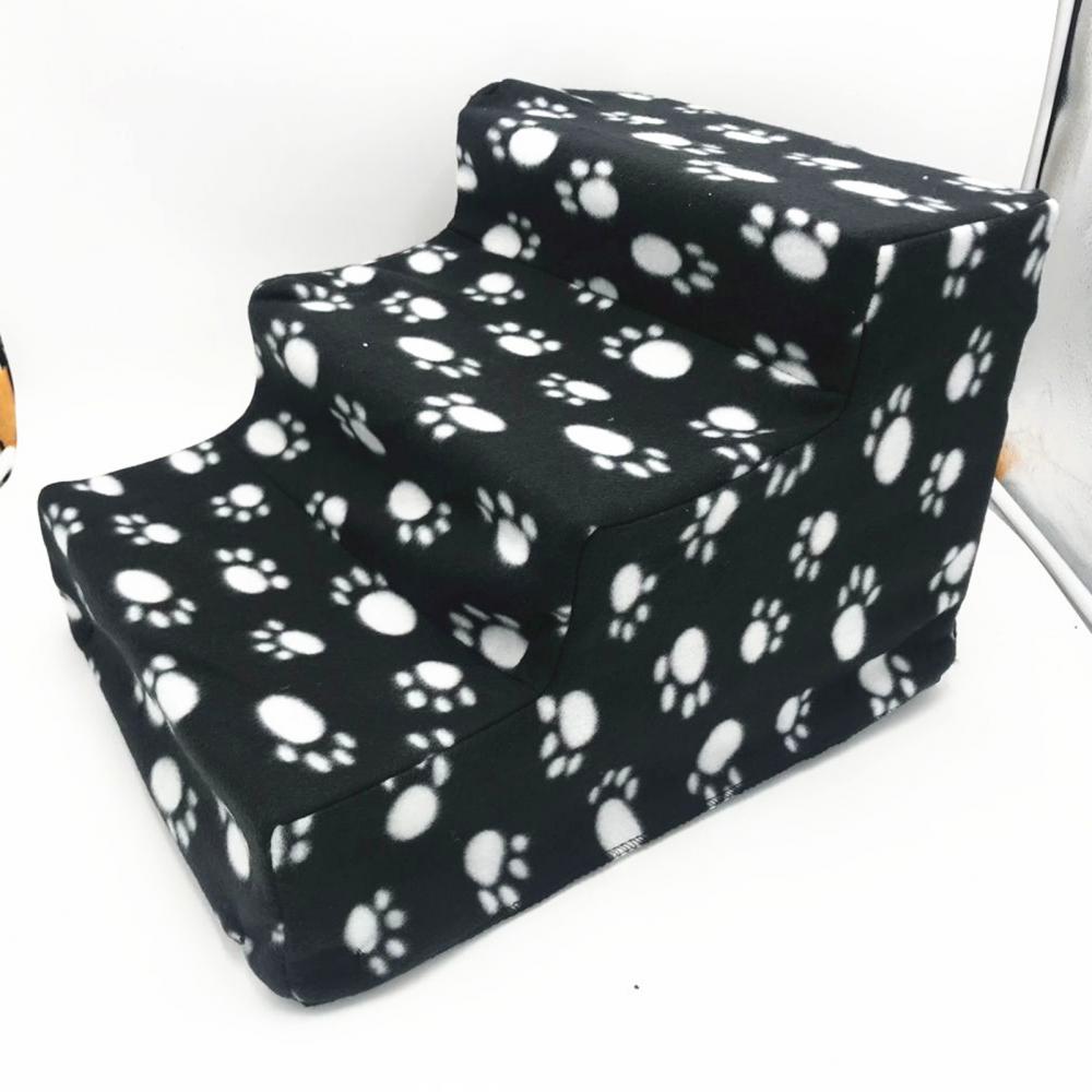 Escalier en peluche antidérapant pour animaux de compagnie, 3 étapes, pour chiens et chats, amovible, lit, escalier pour chiens, échelle d&#39;escalade, produits pour animaux de compagnie