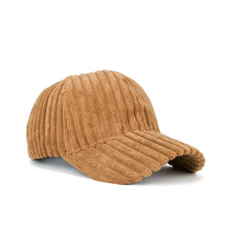 Warm Corduroy Winter Baseball Cap Outdoor Sport Blank Dikker Snapback Hoed Casual Plain Streep Trucker Hoed Bone