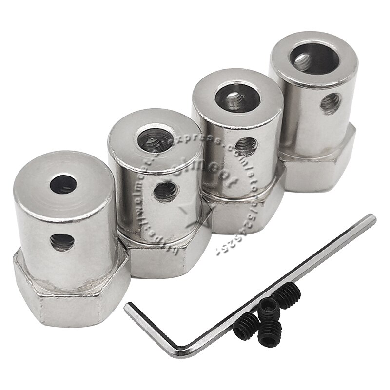QUARKZMAN 6 mm binnendiameter H12 x D10 vaste flenskoppeling motor geleidingsas koppeling motorconnector voor doe-het-zelf onderdelen