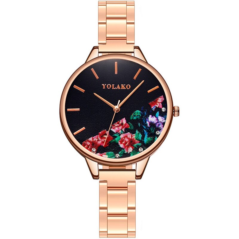 Montre Dame Printing Vrouwen Horloges Luxe Rose Gold Dames Pols Horloges Vrouwen Armband Horloge Voor Vrouwelijke Klok