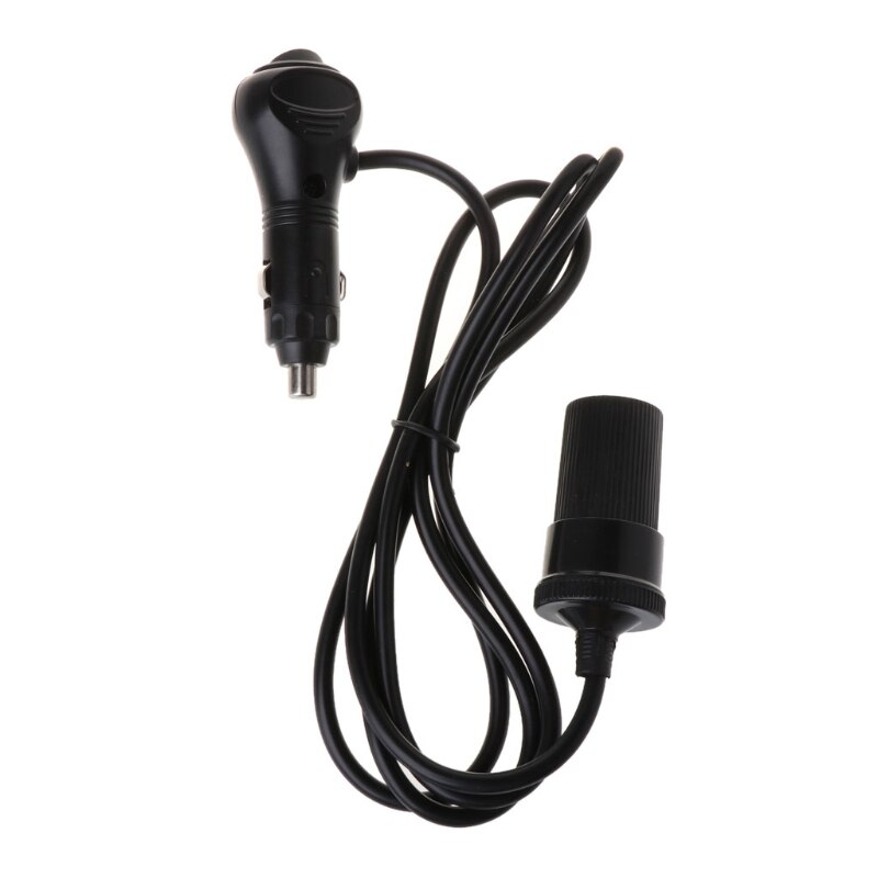 12V 24V Auto Sigarettenaansteker Adapte Kabel Stopcontact Met Aan-uit Schakelaar Knop #401