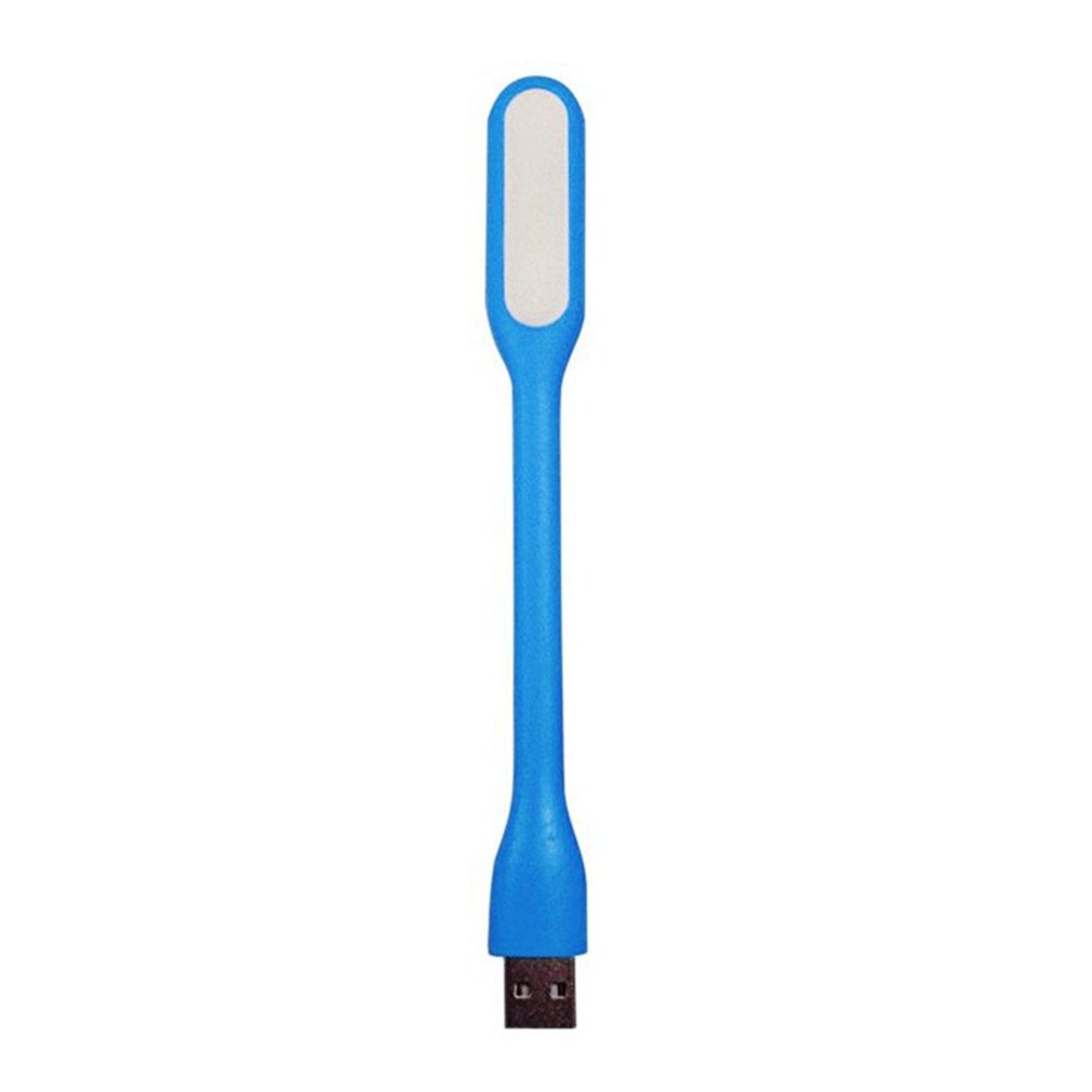 Draagbare Mini USB LED Flexbiable Nachtlampje Super Heldere Boek Licht Leeslamp Voor Power Bank PC Laptop Notebook: Blauw