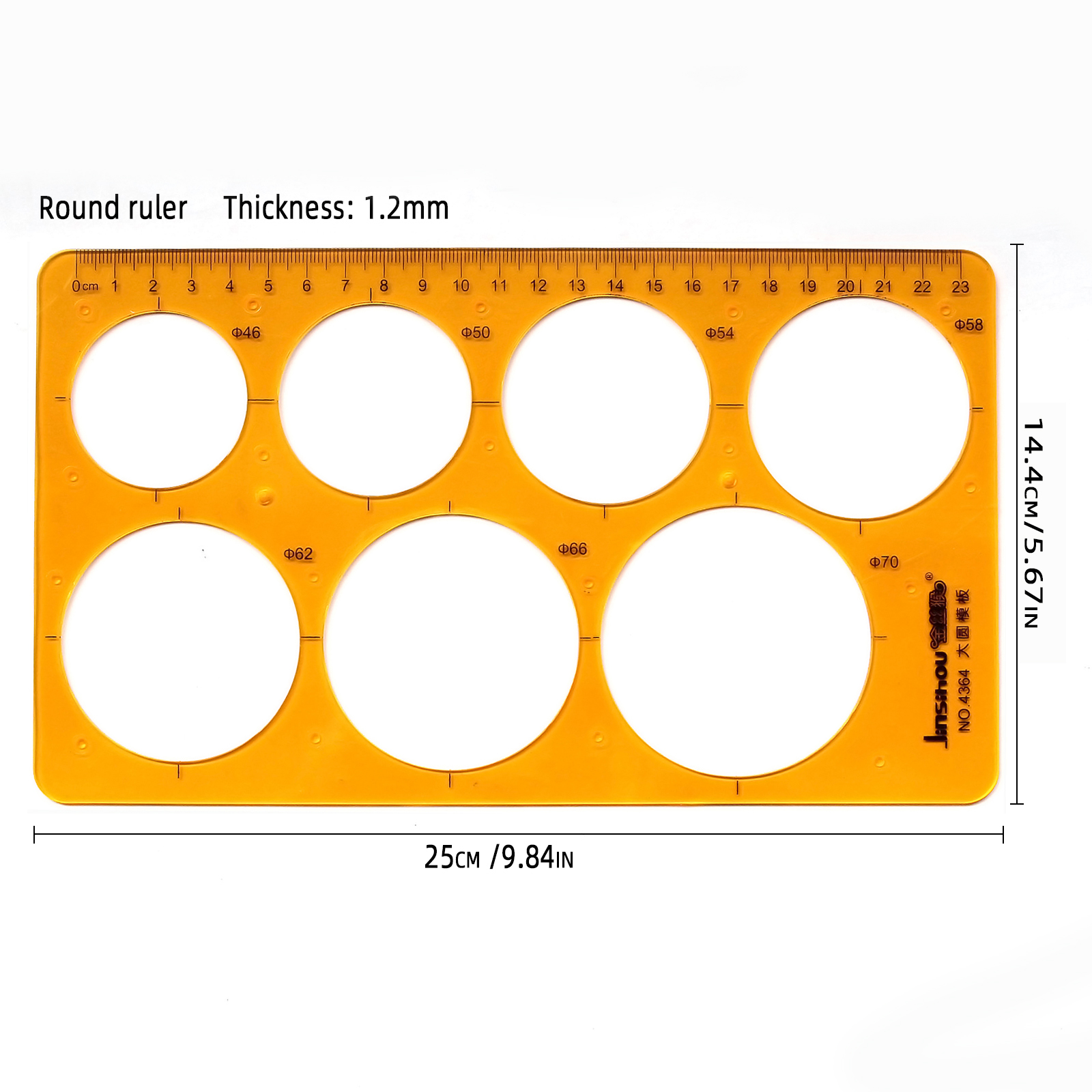 Circular oval ruler durable K Resin drawing furnit... – Grandado