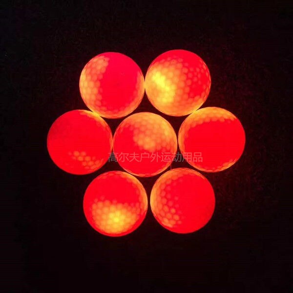 Waterproof Led Golf Ball 5 pcs/pack for Night Training High Hardness Material for Golf Practice Balls The Newest: Red 5pcs Pack