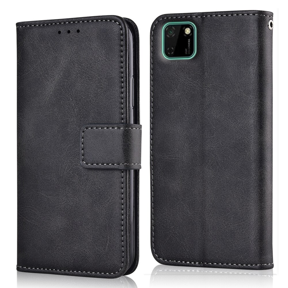 Capa Op Huawei Honor 9 S Cover Ingericht Case Op Huawei Honor 9 S Honor9 S Cover Phone Bag Voor huawei Honor 9 S 9 S Plain Wallet Case: niu-Dark Grey