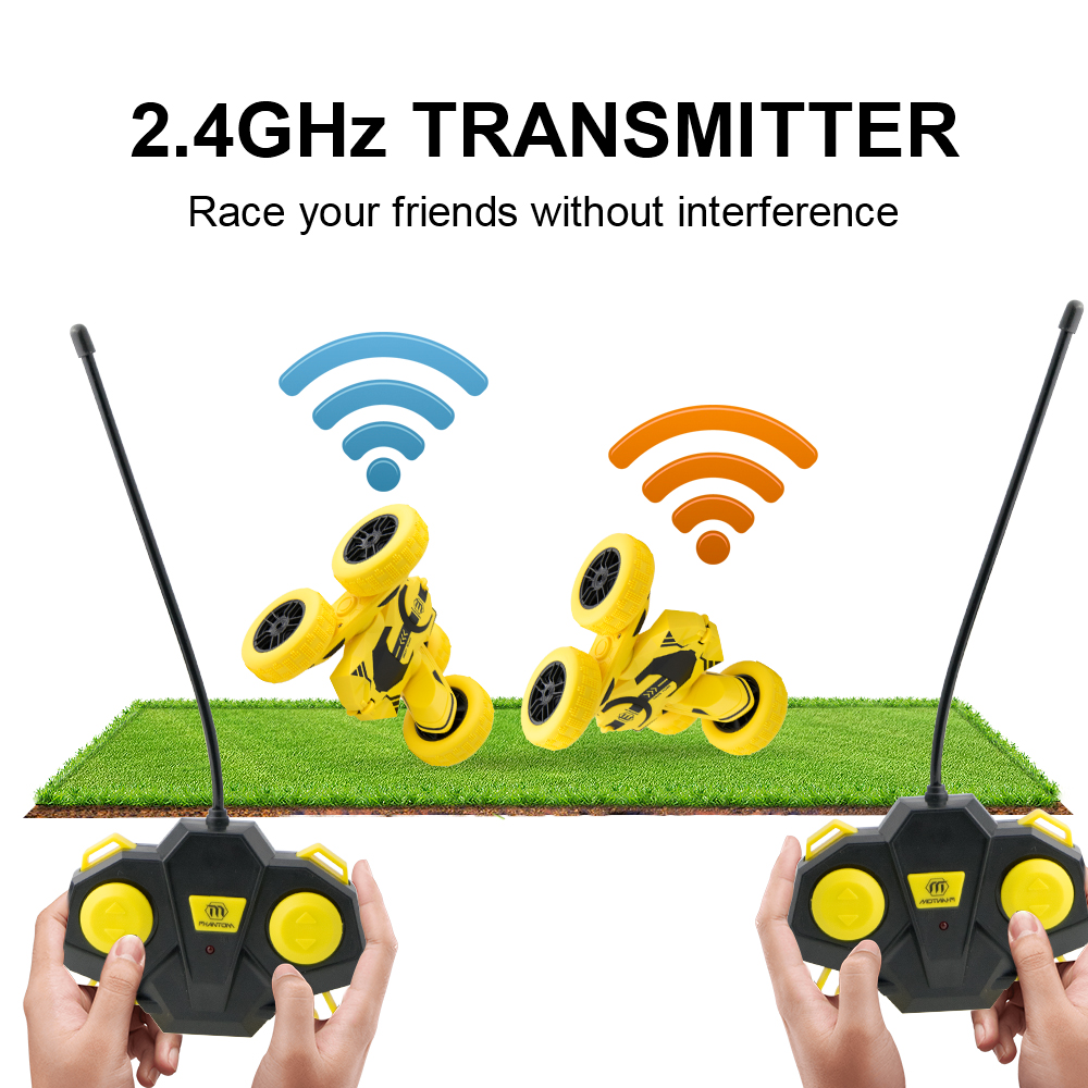 2.4GHz RC Stunt Car Tumbling Crawler Vehicle 360 Degree Flips Double Sided Rotating Tumbling with Battery remote control car