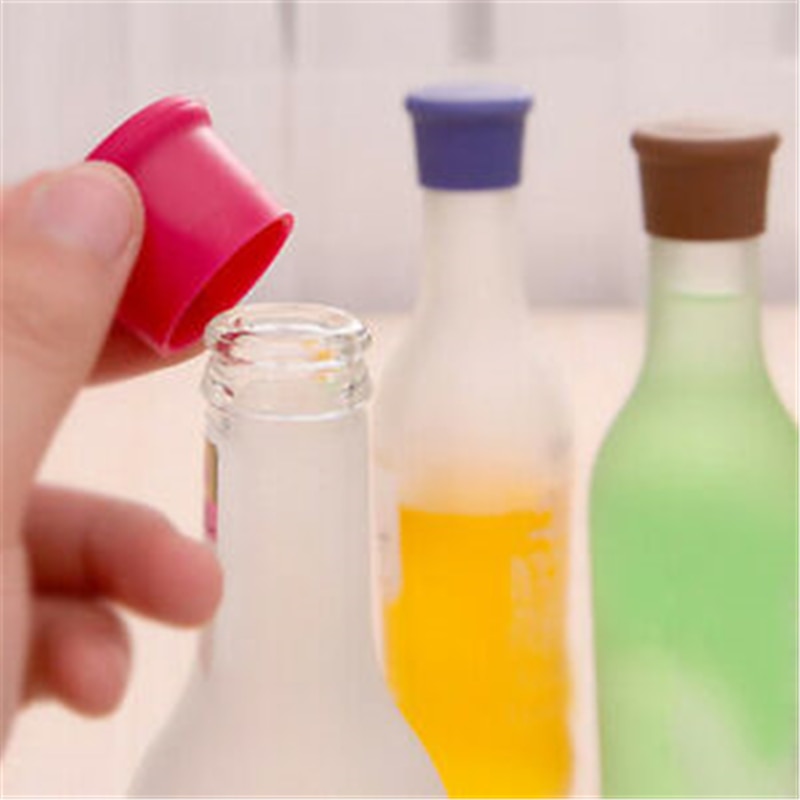 Silicone Wine Beer Champagne Whiskey Bottle Stopper Plug Food Grade Beer Beverage Bottle Caps for Kitchen Gadget Bar Tool