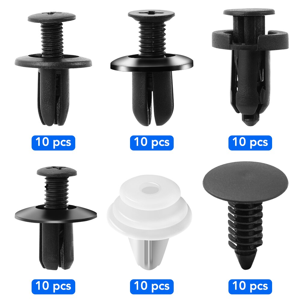 6 Size 60Pcs Auto Fastener Clip Gemengde Voor Dodge Journey Ram 1500 Challenger Caliber Nitro Charger