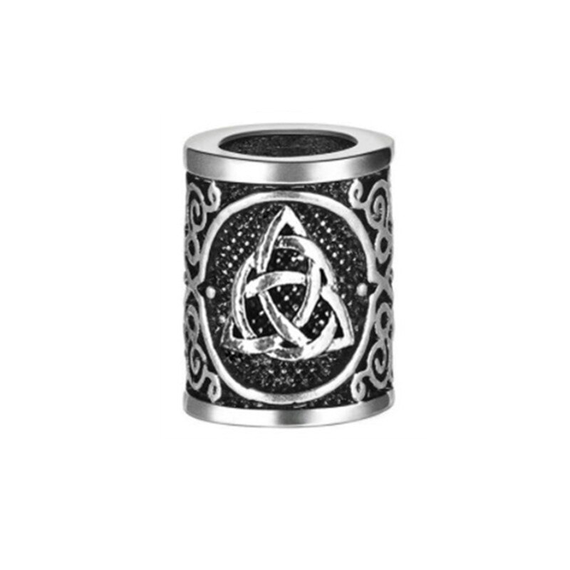 1-5 stücke Wikinger Rune Haar Bart für Haar flechten Schmuck, Der Haar Bart Handwerk Schmuck DIY Große See perle Zubehör: 1pc   Nein.1