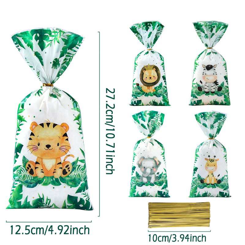 Bolsas de unicornio para dulces, 25/50/100 piezas, embalaje de , decoración de de cumpleaños, bolsa de para niña, suministros de cumpleaños para Baby Shower: Verde claro / 9.5x9.5x11 cm