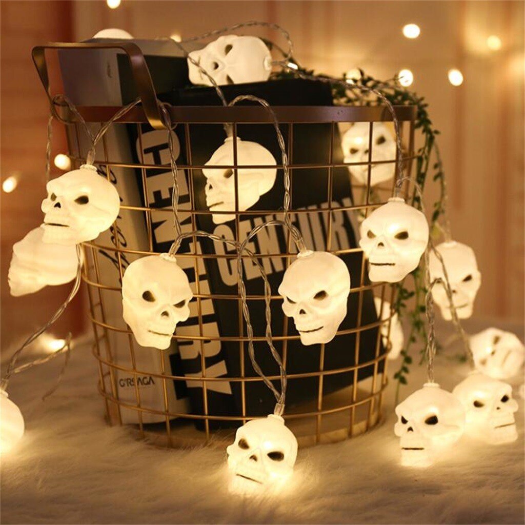 Halloween Skull Lights LED String Lights Halloween... – Grandado