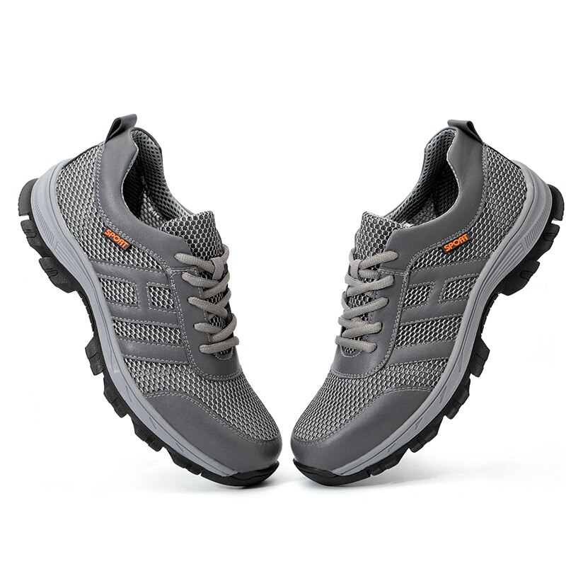 Herenschoenen, steekwerende, doordringende gasbesparende schoenen, heren werkschoenen, vliegende geweven casual werkschoenen, stalen neus, werkschoenen