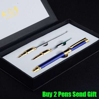 Merk yong sheng metalen vulpen doos verpakking business executive snel schrijvende inktpen 1132: Blauwe kaartverpakking