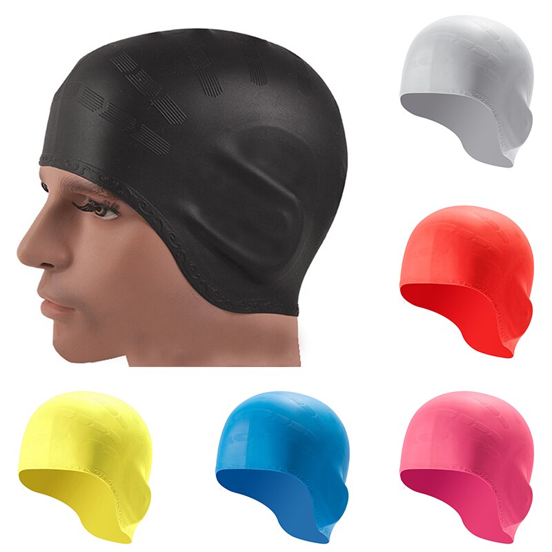Elastic Waterproof Protect Ears Long Hair Sports Swim Pool Hat Swimming Cap Men Women Swimming Accessories Swim Equipment