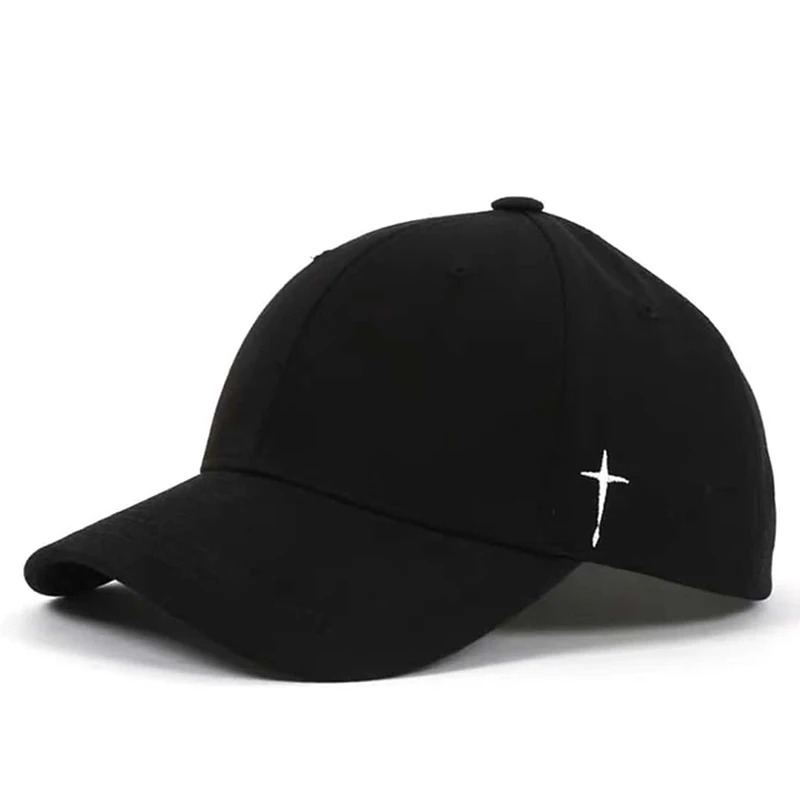Gorras de béisbol con bordado de gota de agua cruzada Simple Unisex, sombrero informal ajustable para exteriores para primavera y otoño, sombrero protector solar